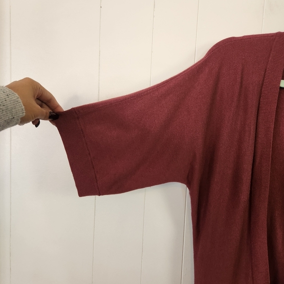 Ann Taylor Short Sleeve Sweater Deep V-Neck Pink Size Large Office Work Winter - Picture 5 of 10